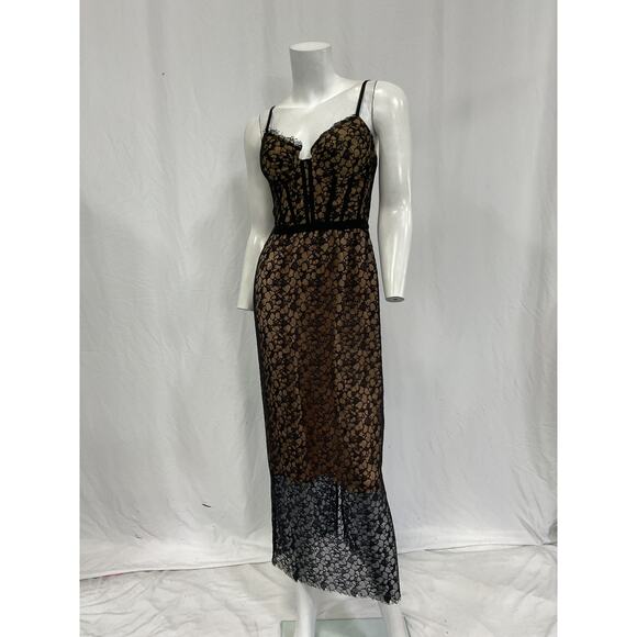 Simkhai 'Ruth' Black Polyamide Bustier Midi Dress Size 4 - Picture 2 of 5